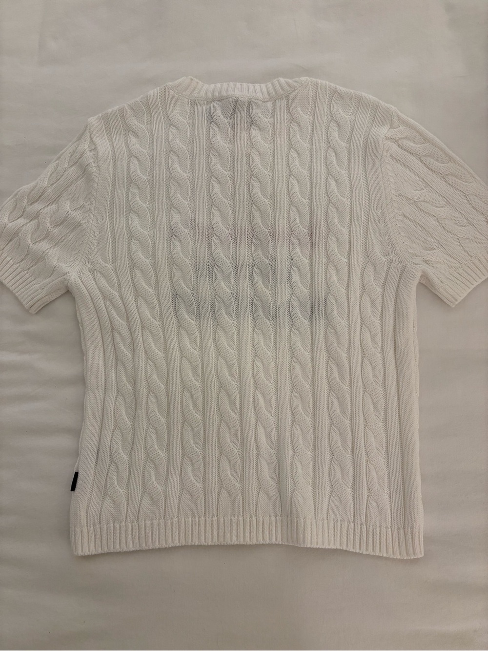 🍝 ROWING BLAZERS “Mommy’s Little Meatball” Cable Knit Sweater - White - NWT 🍝 - Picture 3 of 4
